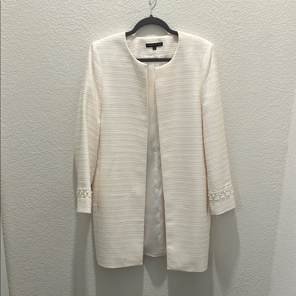 Preston & York Cream Blazer Elegant Suit Jacket